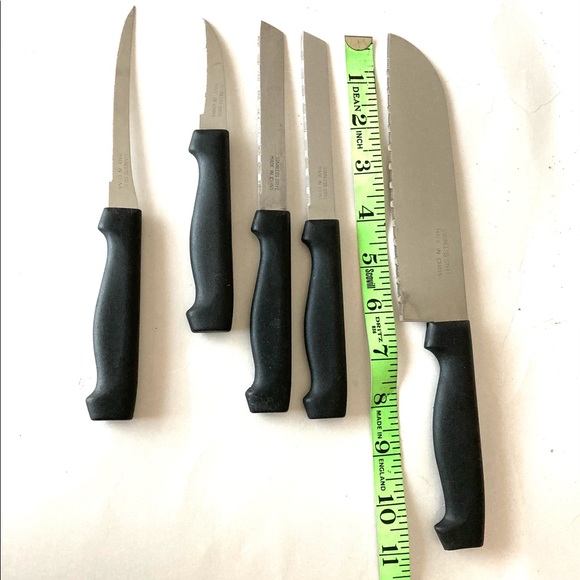 Set of 5 knives serrated knives various size new knives stainless steel knives - Picture 2 of 3